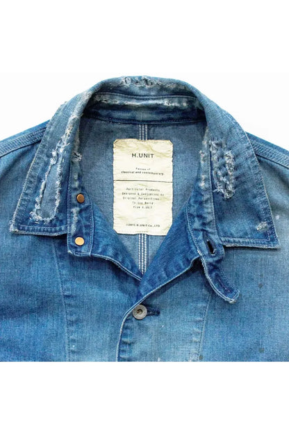 Customized Denim Coverall Jacket - Indigo