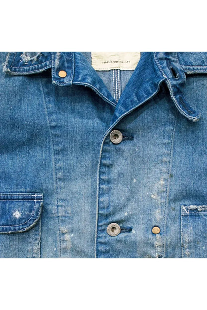 Customized Denim Coverall Jacket - Indigo