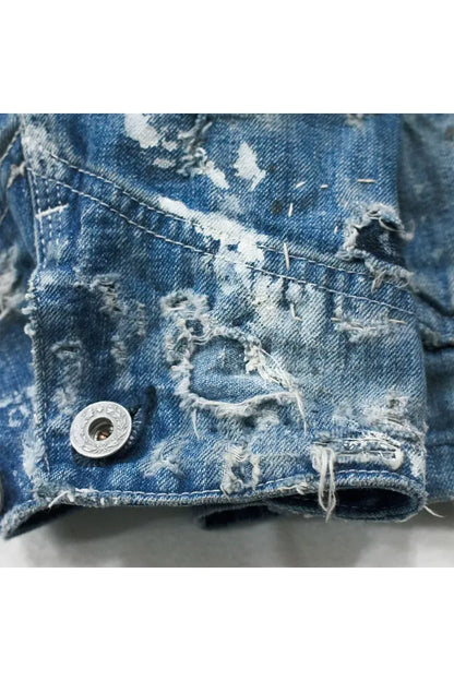 Customized Denim Coverall Jacket - Indigo