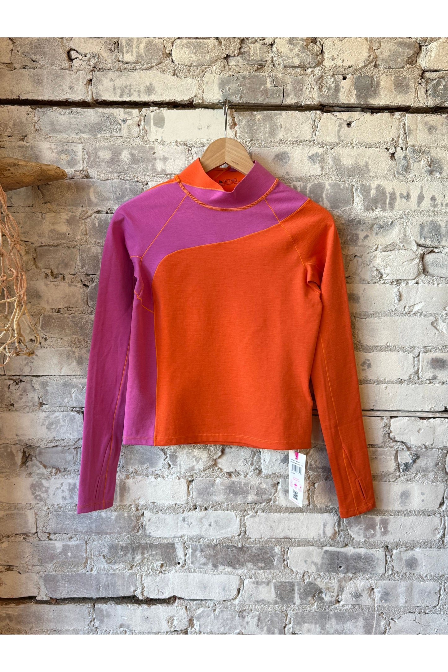 Wool Sculpt Merino Mock Neck - Spicy
