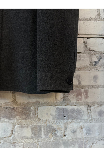 Double Faced Wool Shirt Jacket - Charcoal - DUNE + SALT