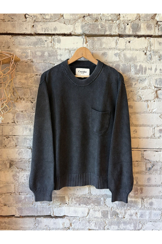 Pocket Crewneck - Black - DUNE + SALT