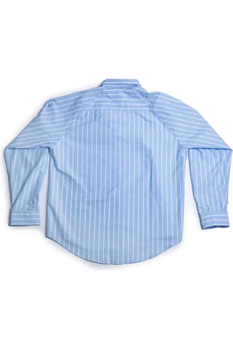 Oxford Shirt - Trail Blue/Seashell Reverse Stripe - DUNE + SALT