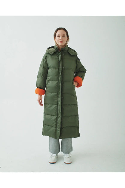 06 Long Puffer - Military/Orange - DUNE + SALT