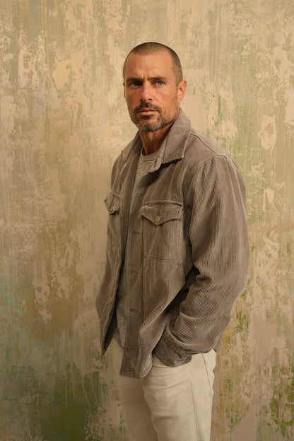 Wide Wale Corduroy Shirt Jacket - Mocha Brown - DUNE + SALT