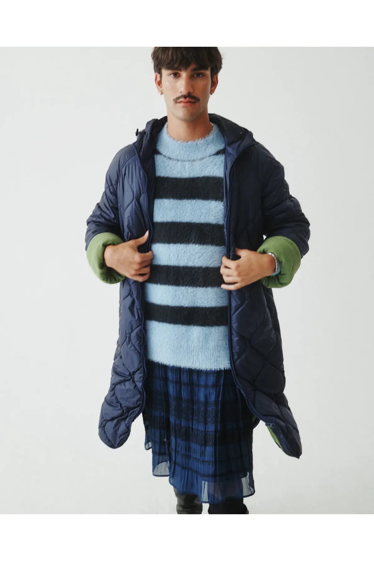 08 Light Hooded Puffer - Navy/Olive - DUNE + SALT