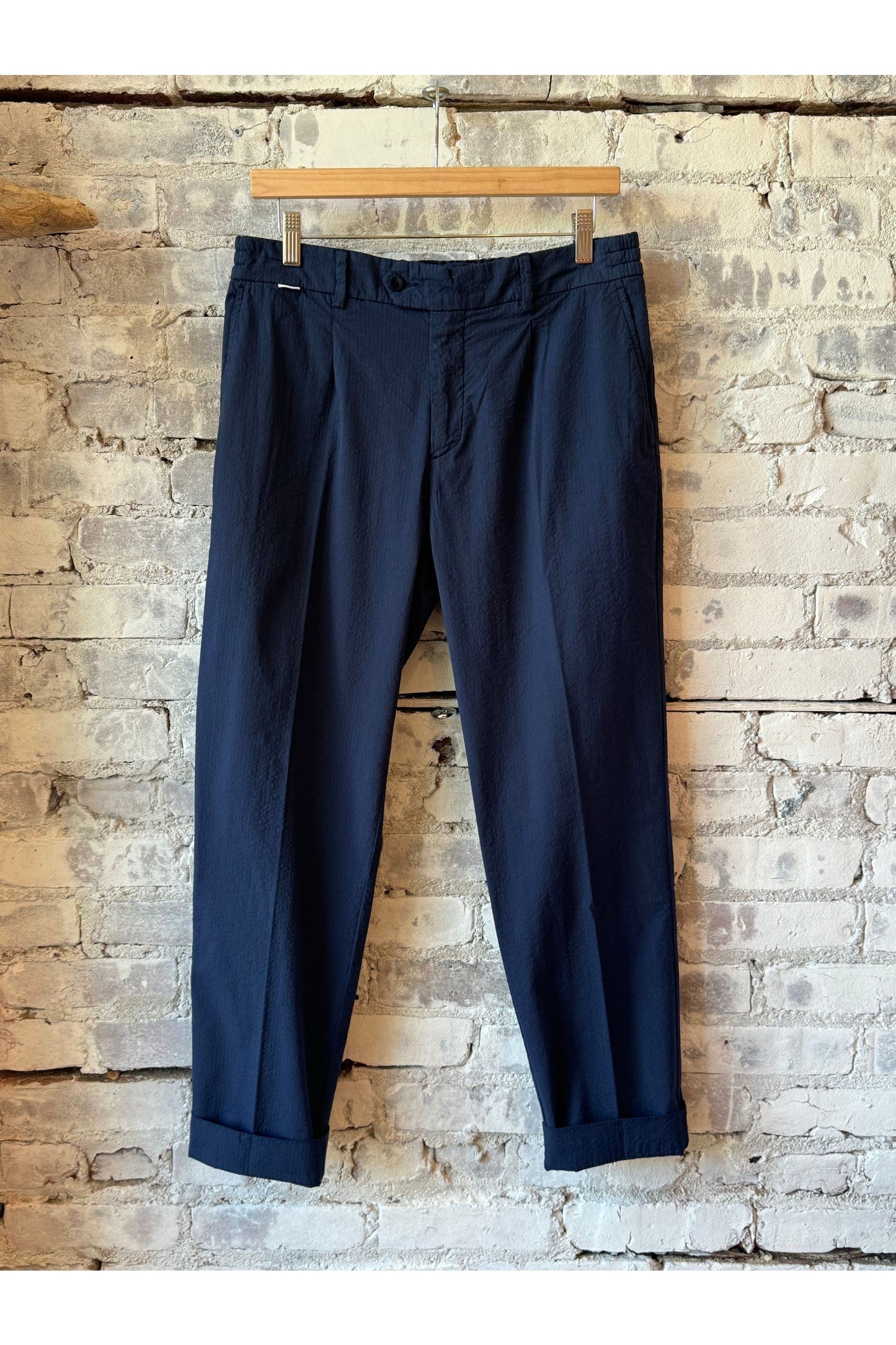 Seersucker Pants - Navy - DUNE + SALT