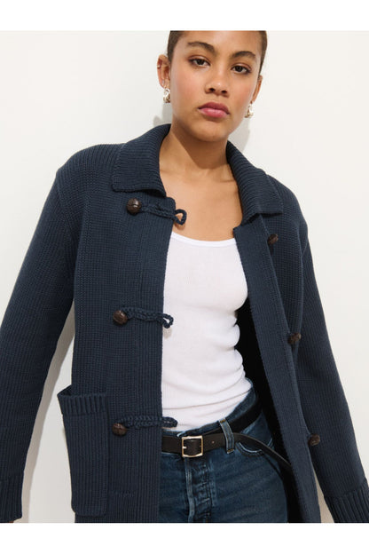 Ada Sweater Jacket in Cotton - Evening Sky - DUNE + SALT