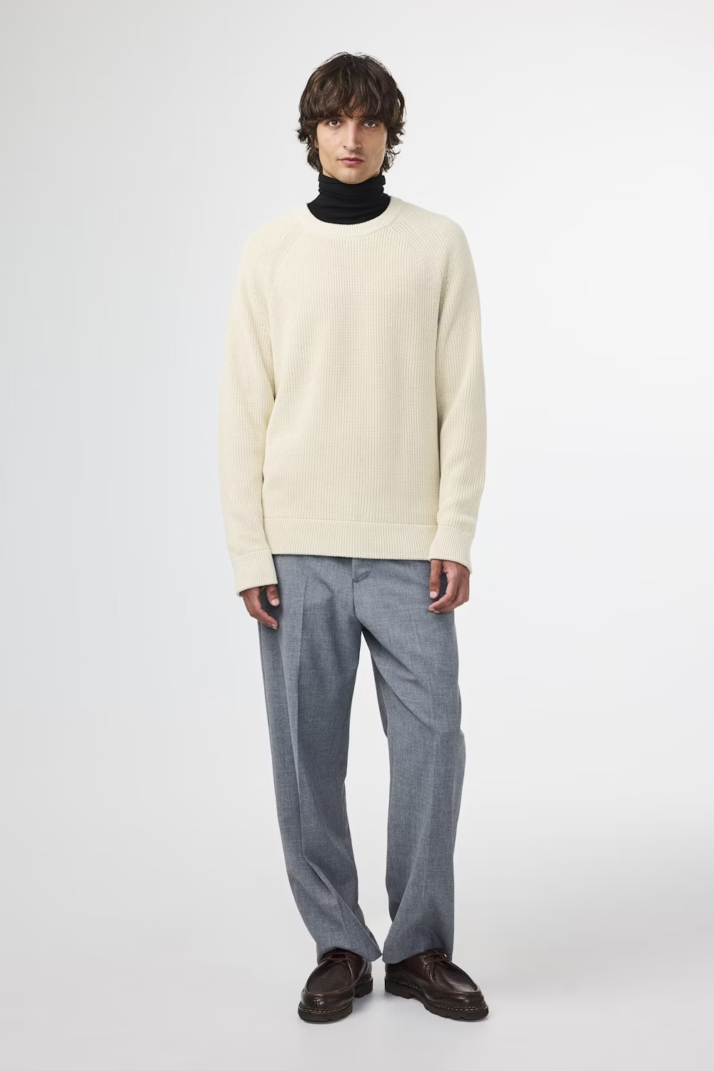Jacobo Knitted Sweater - Gray Blue - DUNE + SALT