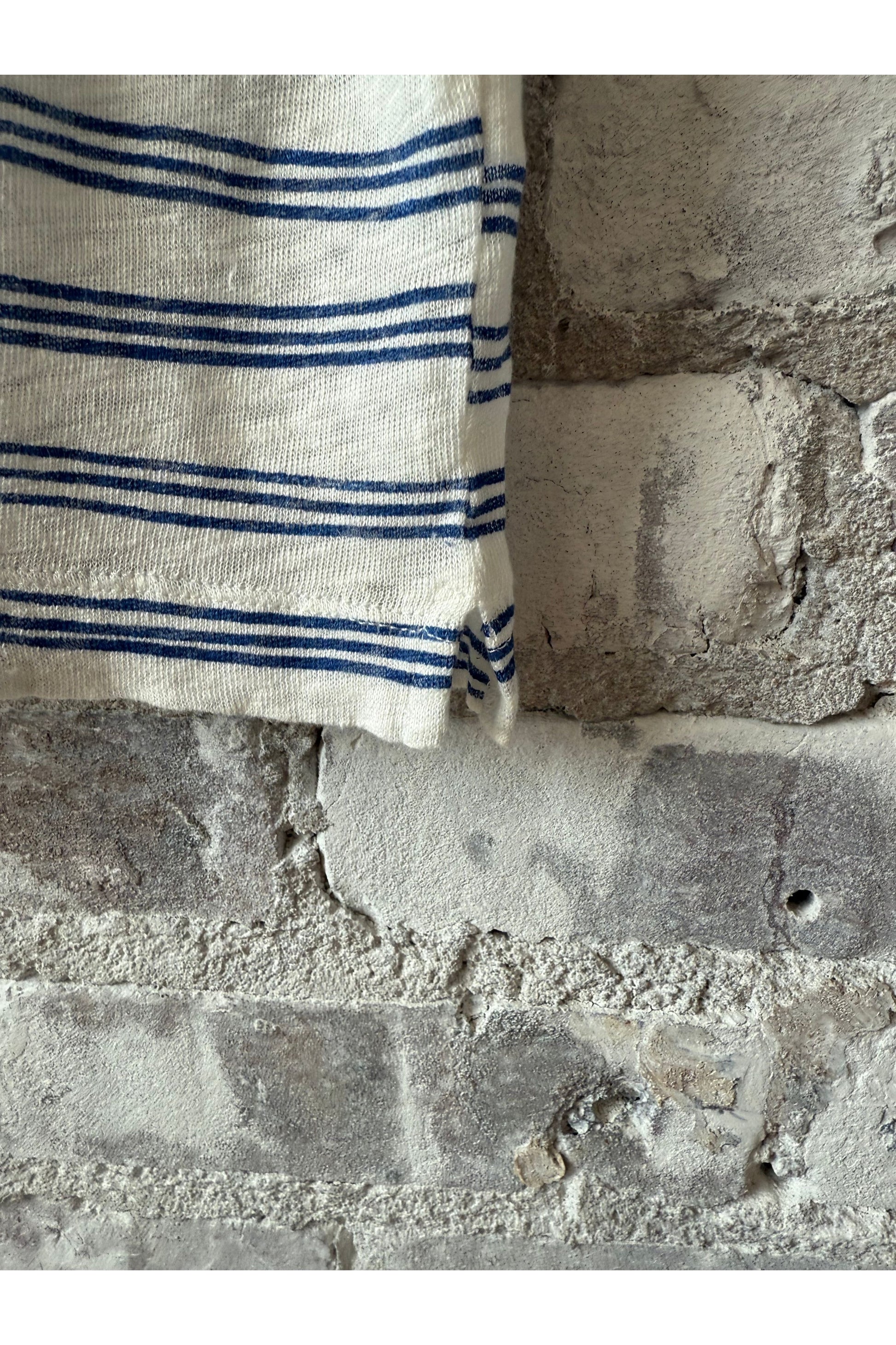 Knitted Polo - Riviera/Ecru - DUNE + SALT