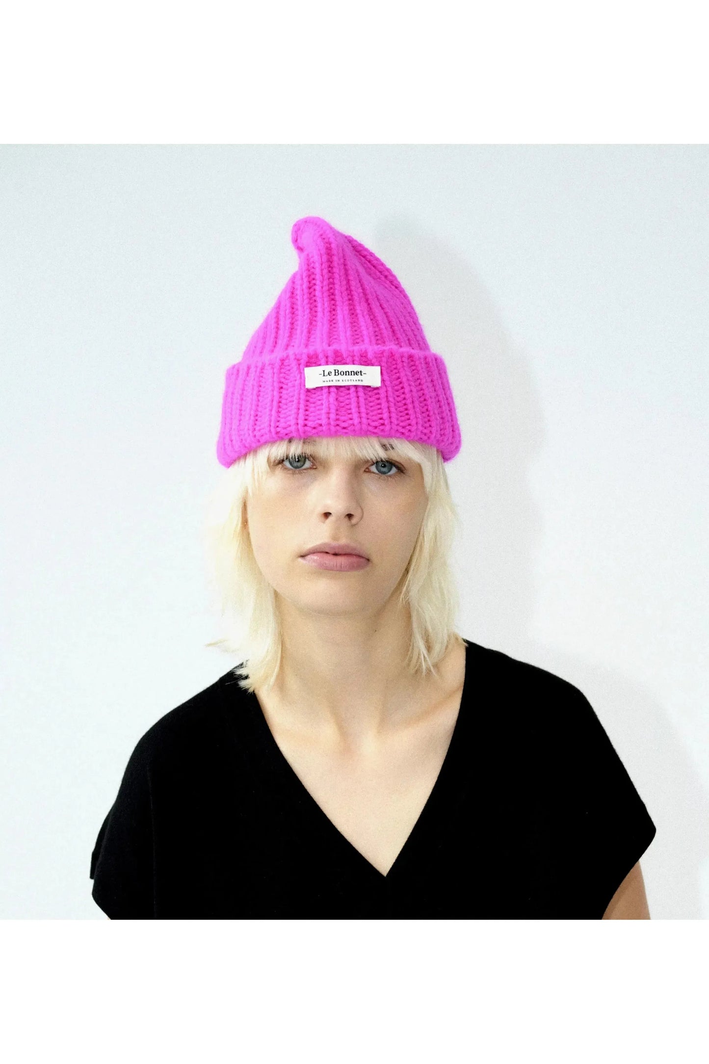 Le Bonnet Logo Beanie - Poppy Pink - DUNE + SALT