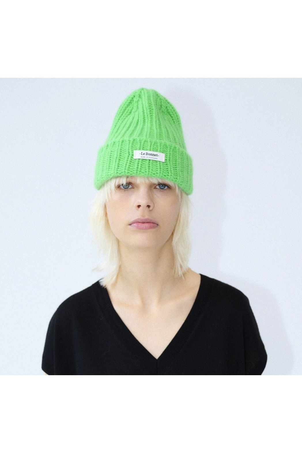Le Bonnet Logo Beanie - Neon Green - DUNE + SALT