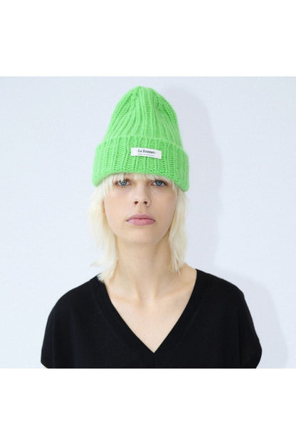 Le Bonnet Logo Beanie - Neon Green - DUNE + SALT