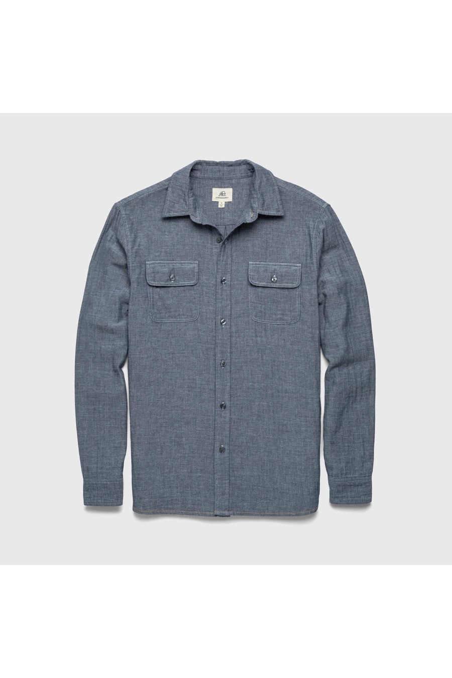 Zhu Double Gauze Shirt - Navy - DUNE + SALT