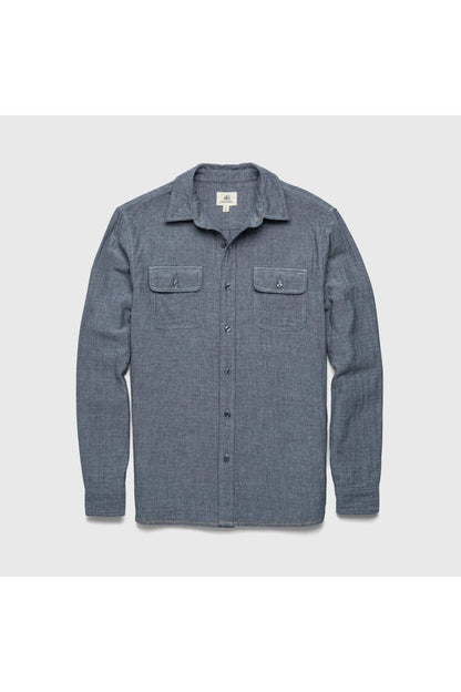 Zhu Double Gauze Shirt - Navy - DUNE + SALT