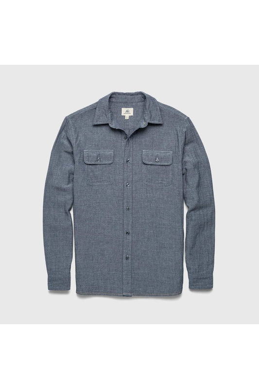 Zhu Double Gauze Shirt - Navy - DUNE + SALT