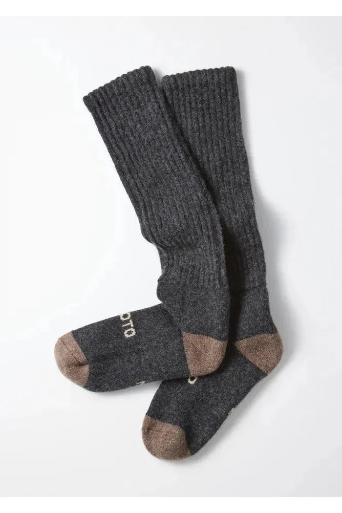 Merino Lambswool High Socks - Charcoal - DUNE + SALT