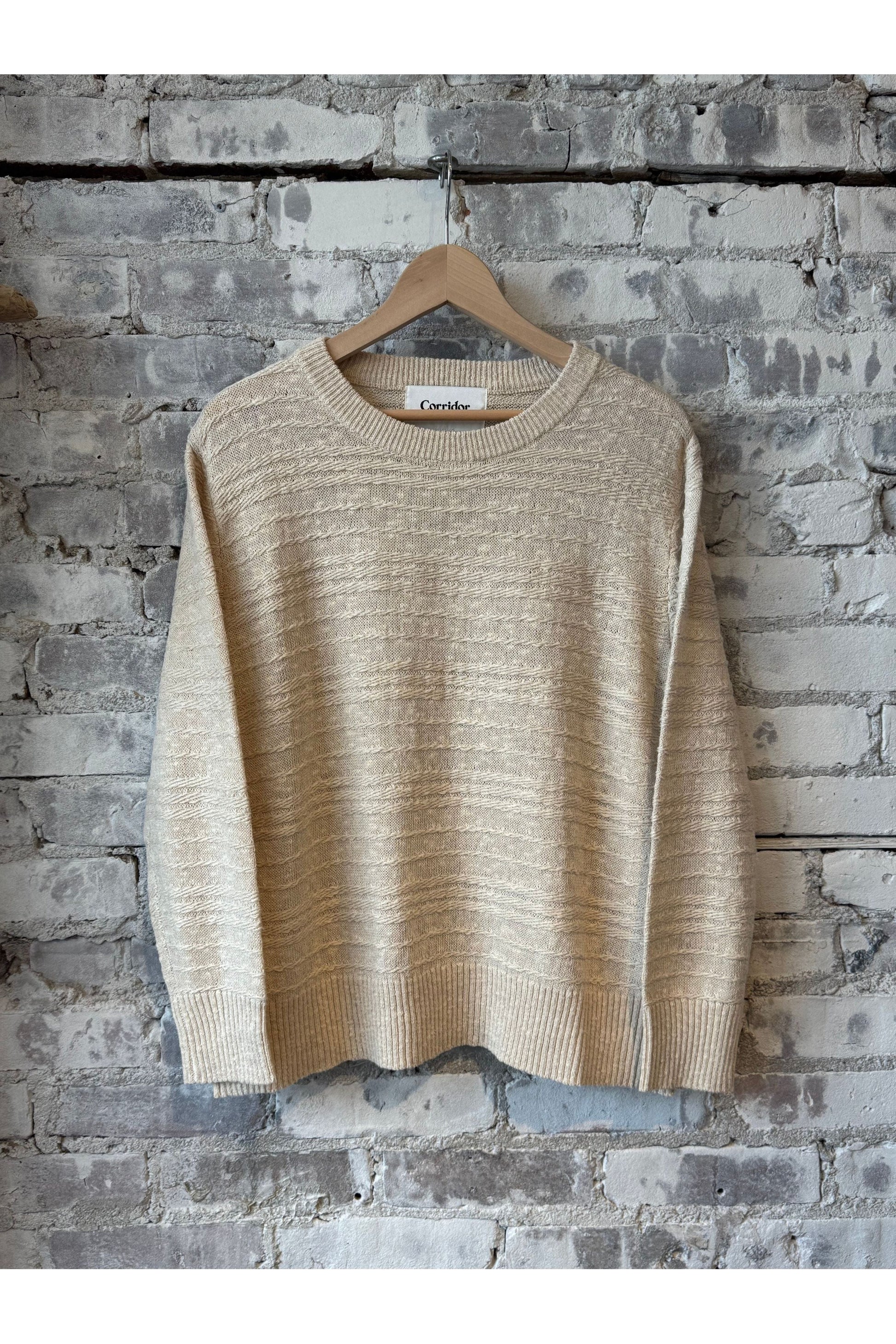 Linen Silk Crewneck - Natural - DUNE + SALT