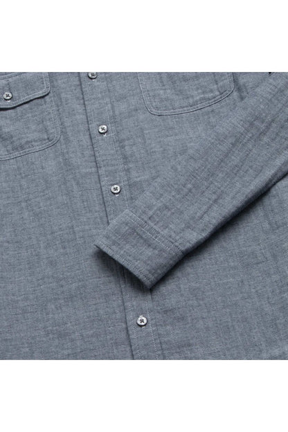 Zhu Double Gauze Shirt - Navy - DUNE + SALT