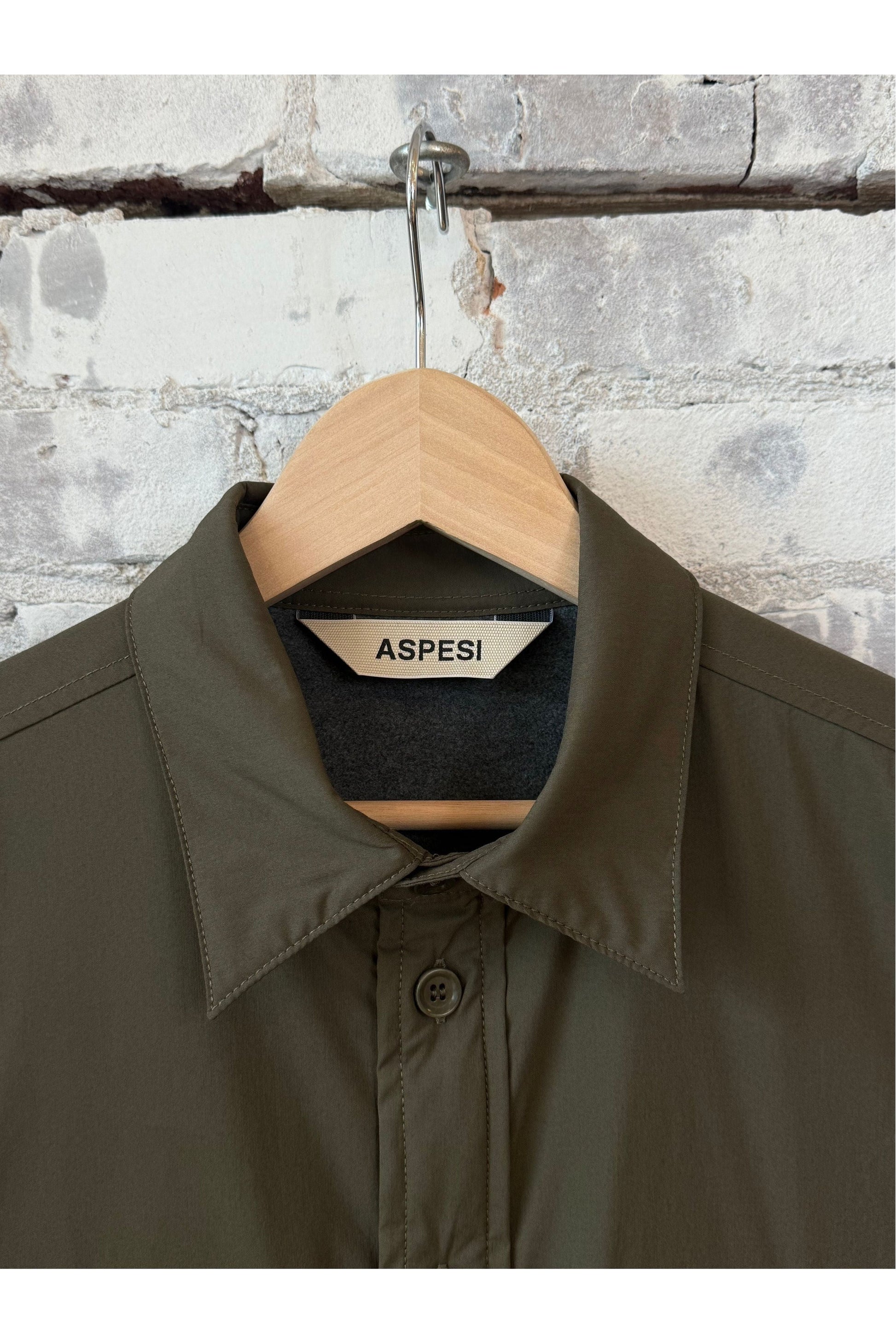 Yoshitaka Cotton/Nylon Shirt Jacket - Military - DUNE + SALT