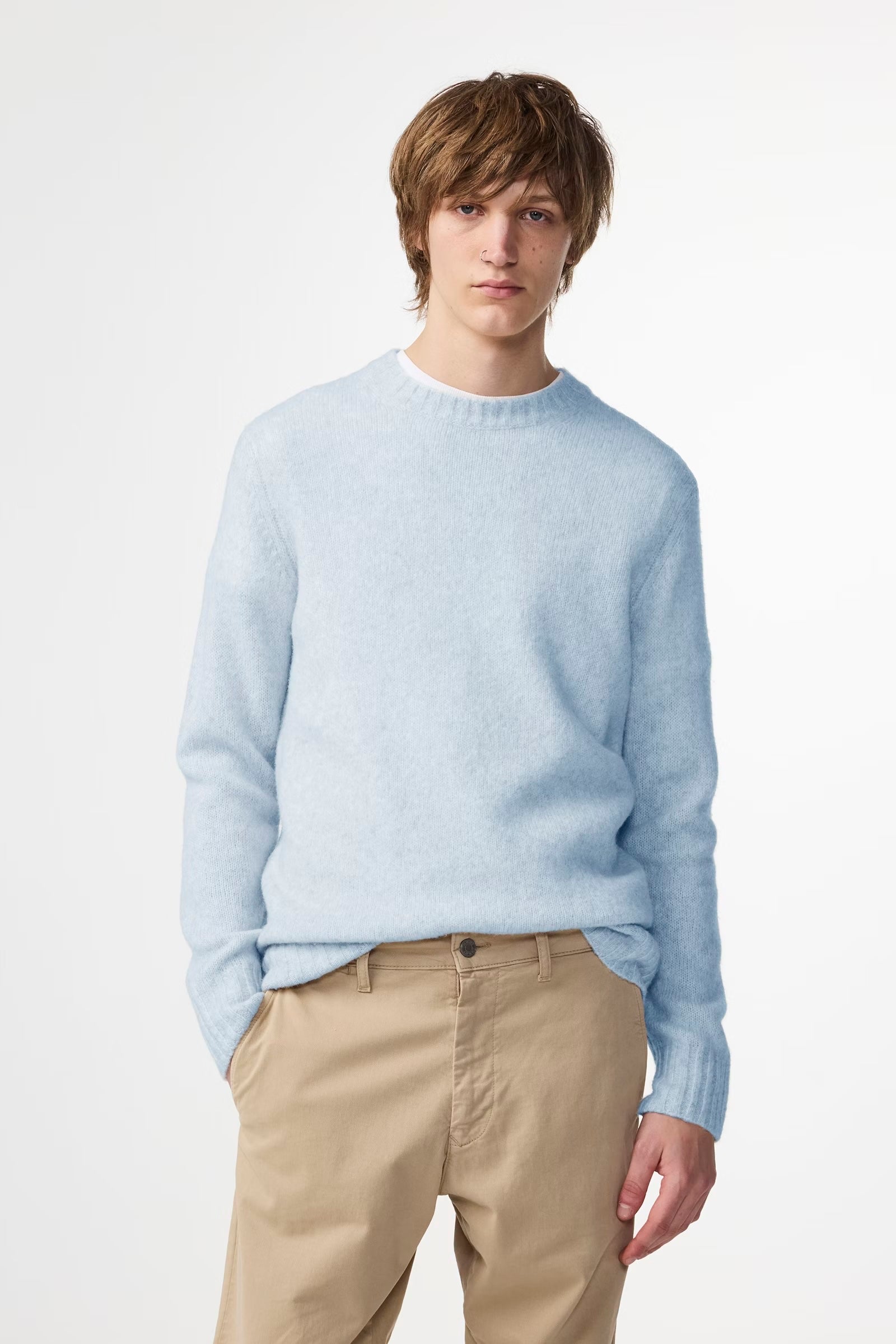 Lee Wool Blend Sweater - Cerulean - DUNE + SALT
