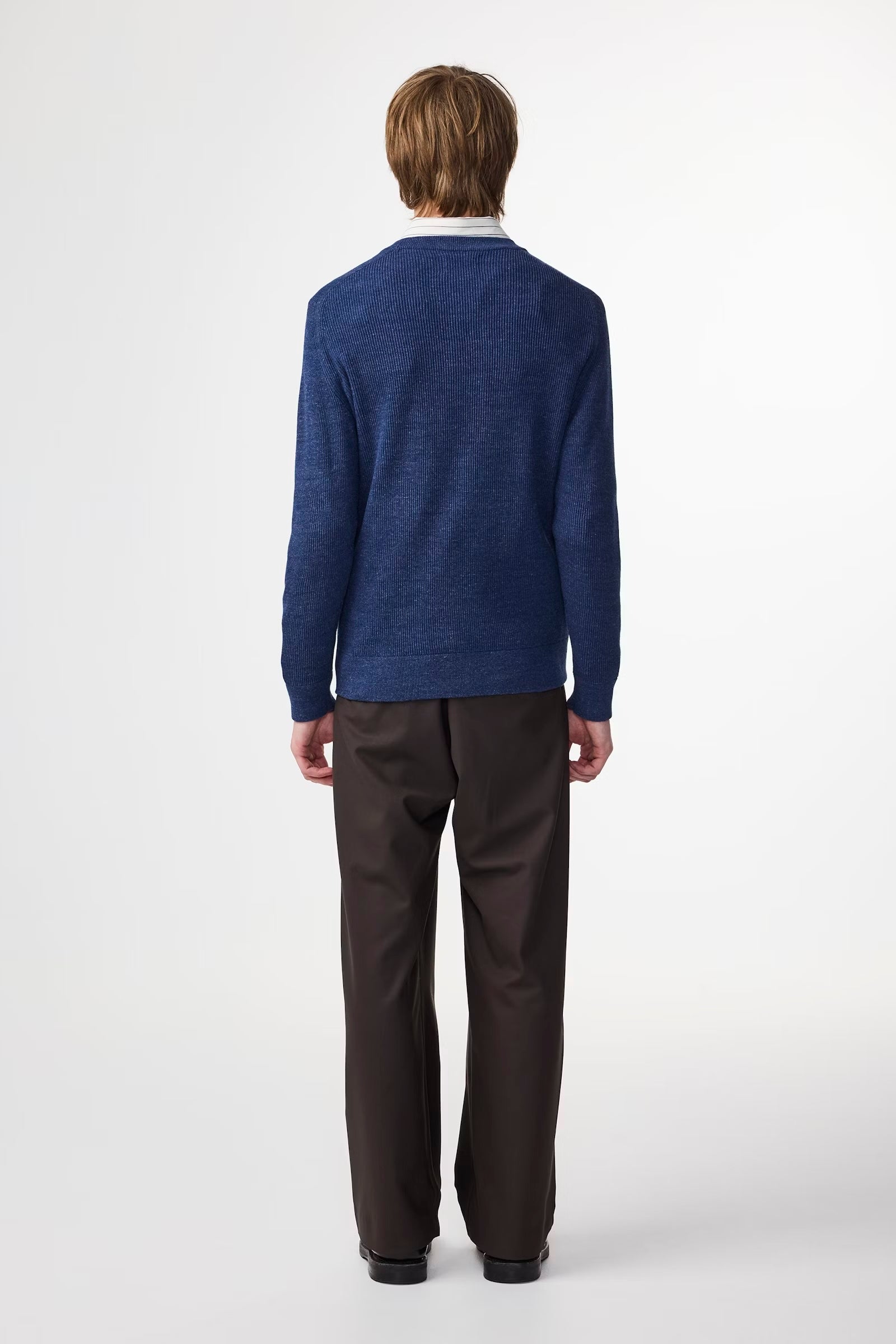 Kevin Ribbed Organic Cotton Sweater - Denim - DUNE + SALT