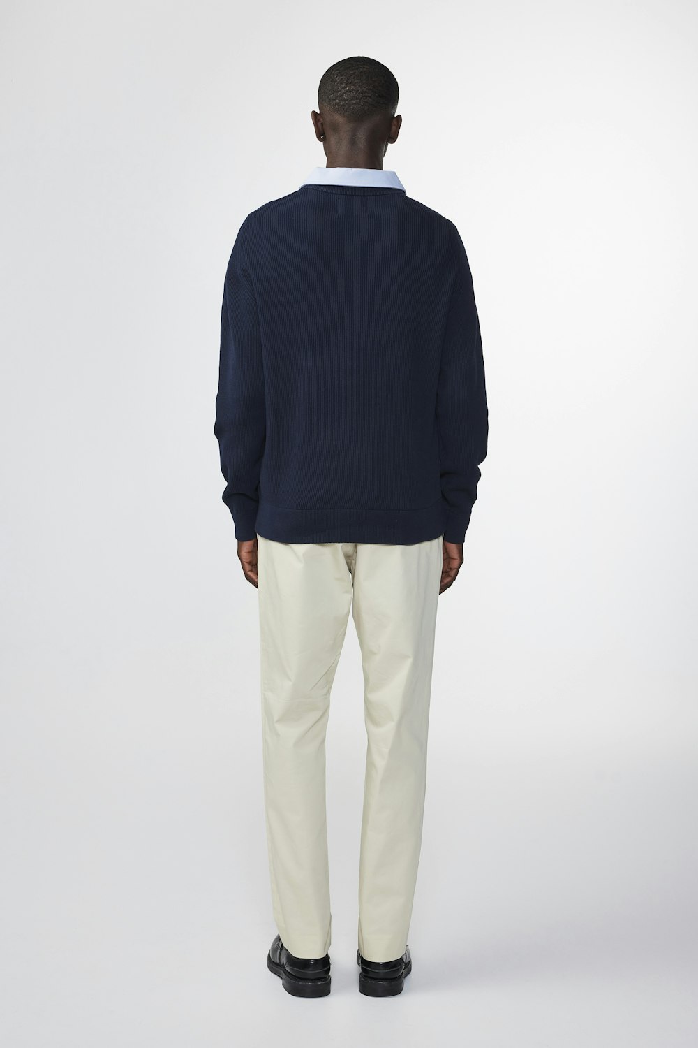 Kevin Rib Knitted Sweater - Navy - DUNE + SALT