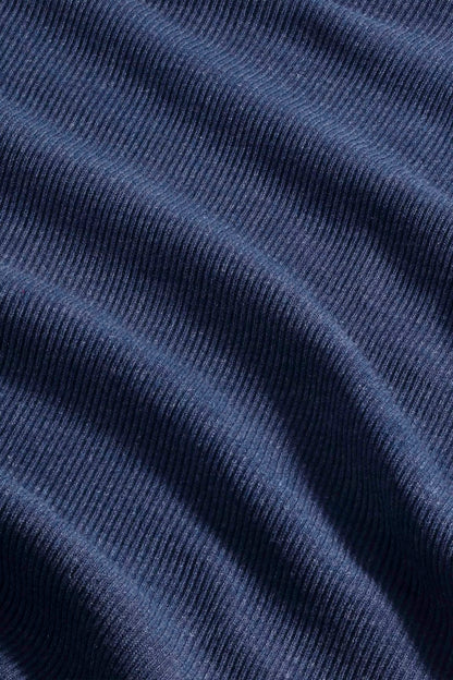 Kevin Ribbed Organic Cotton Sweater - Denim - DUNE + SALT