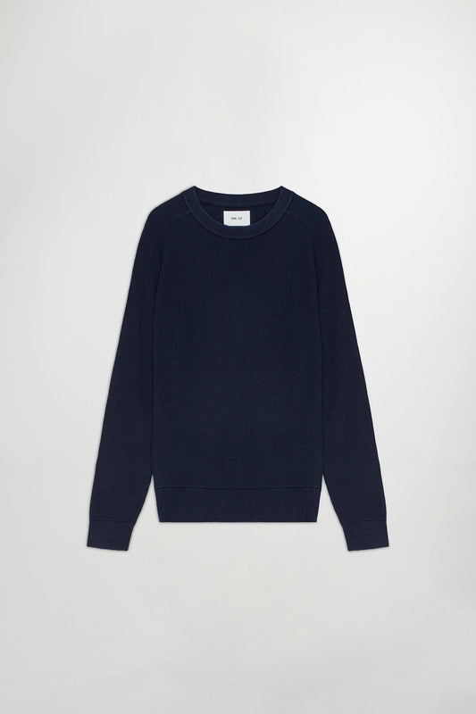 Kevin Rib Knitted Sweater - Navy - DUNE + SALT