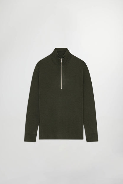 Harald Wool Blend Sweater - Dark Army - DUNE + SALT