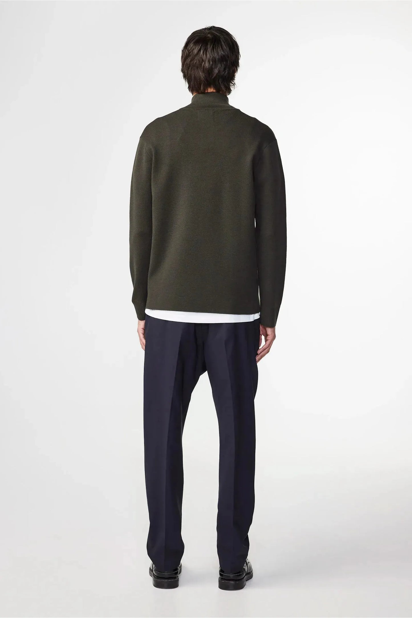 Harald Wool Blend Sweater - Dark Army - DUNE + SALT