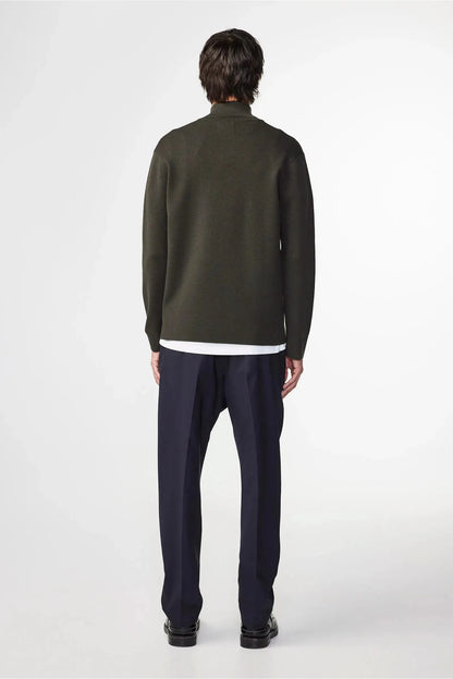 Harald Wool Blend Sweater - Dark Army - DUNE + SALT