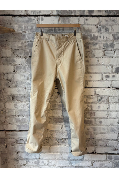 Cotton Chino Cloth Peg Top Pants - Beige - DUNE + SALT