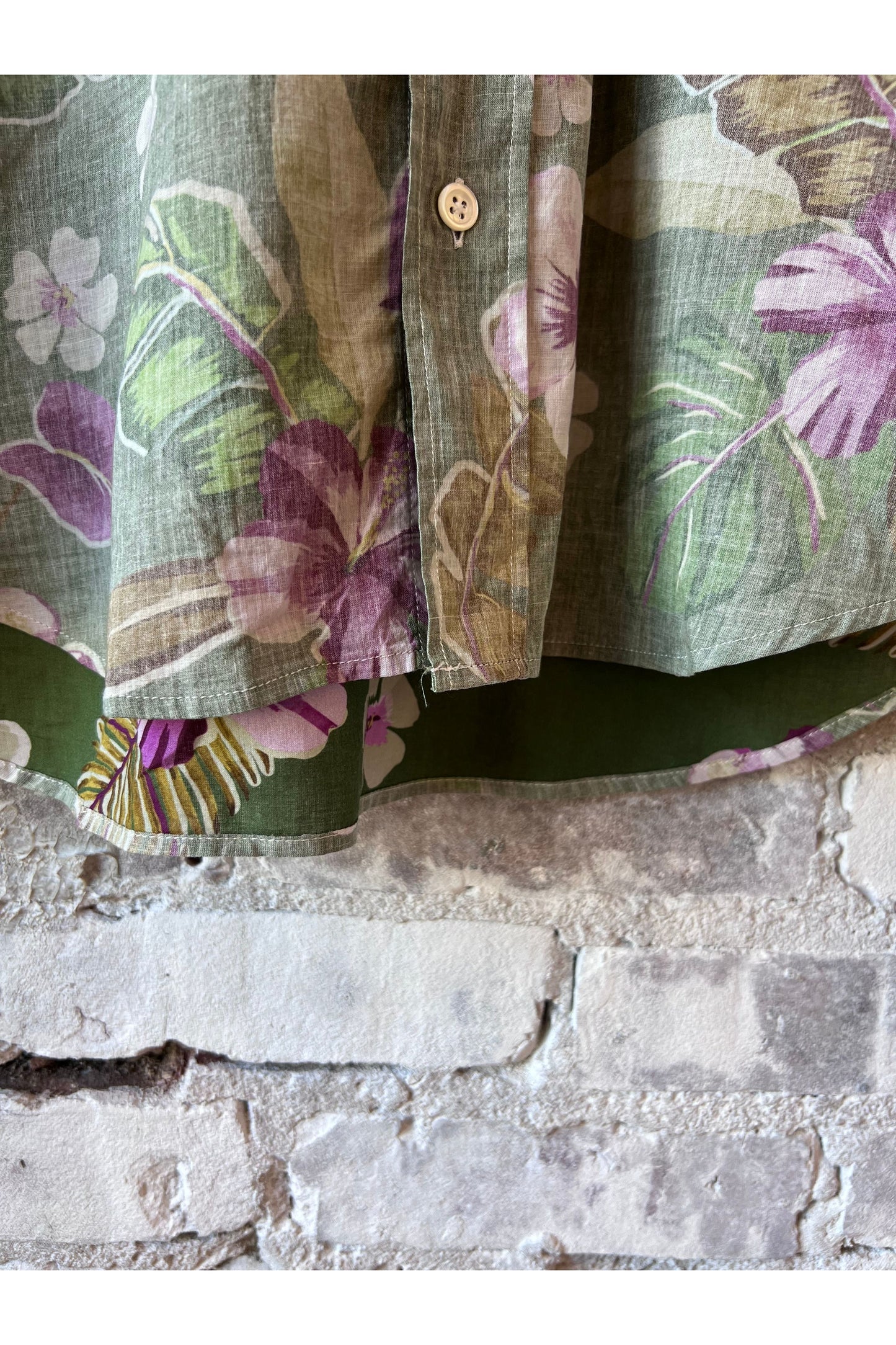 Paul Hawaiian Print Cotton Shirt - Army - DUNE + SALT