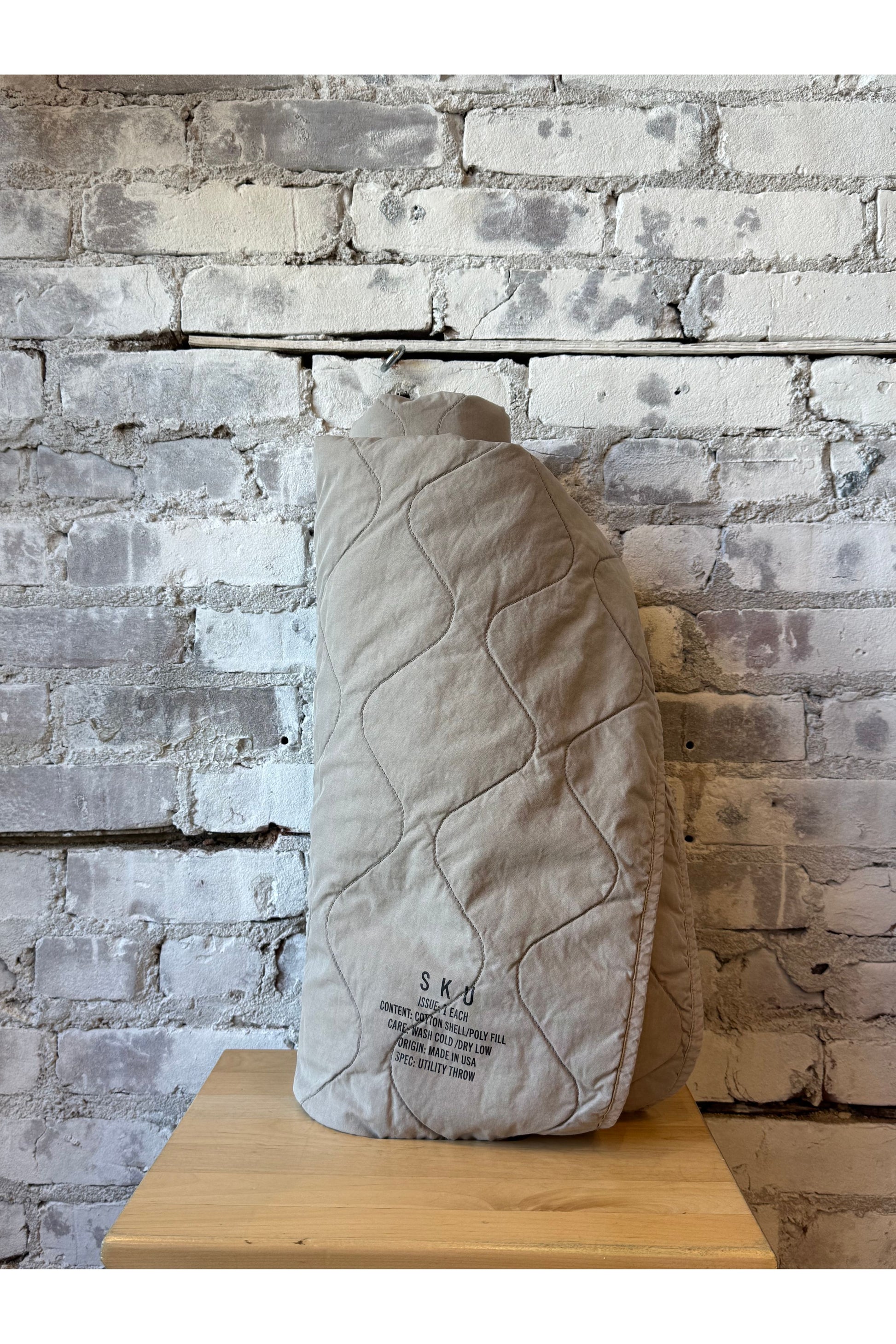 Quilted Utility Throw - Khaki - DUNE + SALT