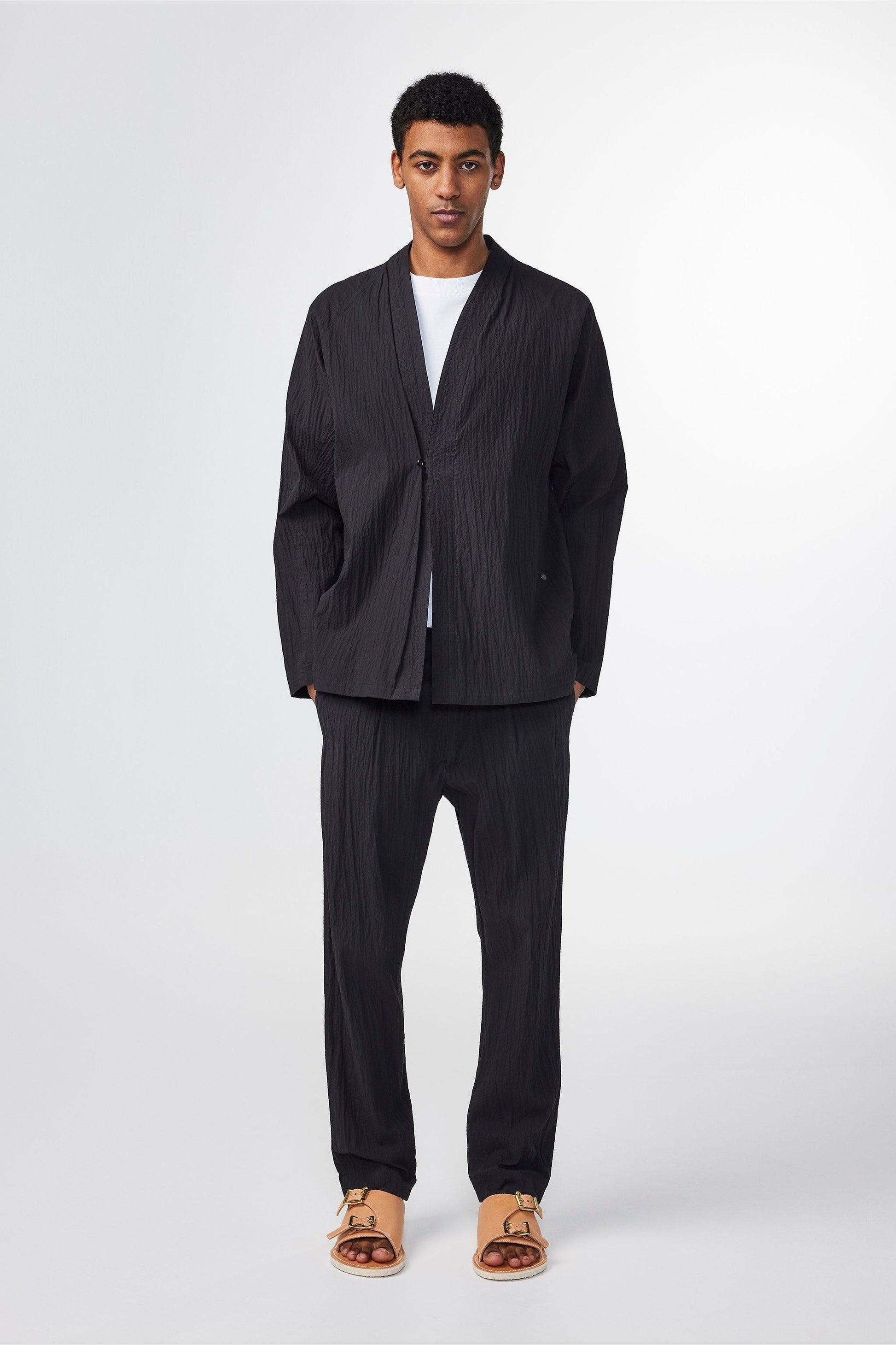Bill Seersucker Trouser - Black - DUNE + SALT