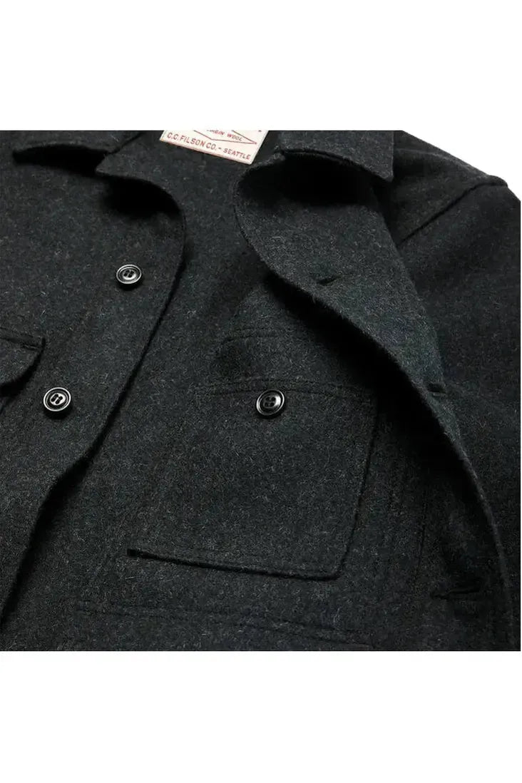 Mackinaw Wool Cruiser Jacket - Black - DUNE + SALT