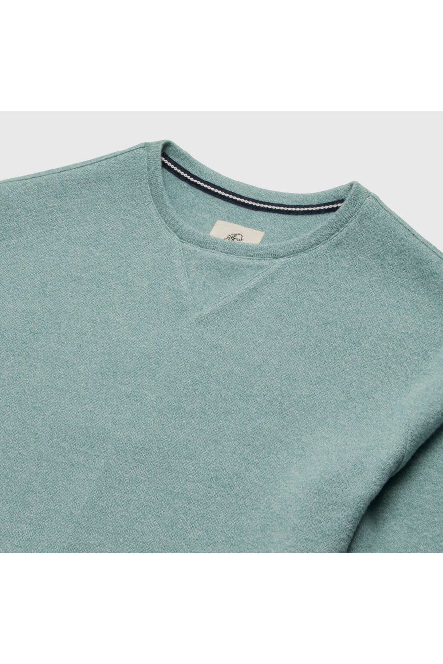 Butch Cashmist Crewneck - Aqua Heather - DUNE + SALT