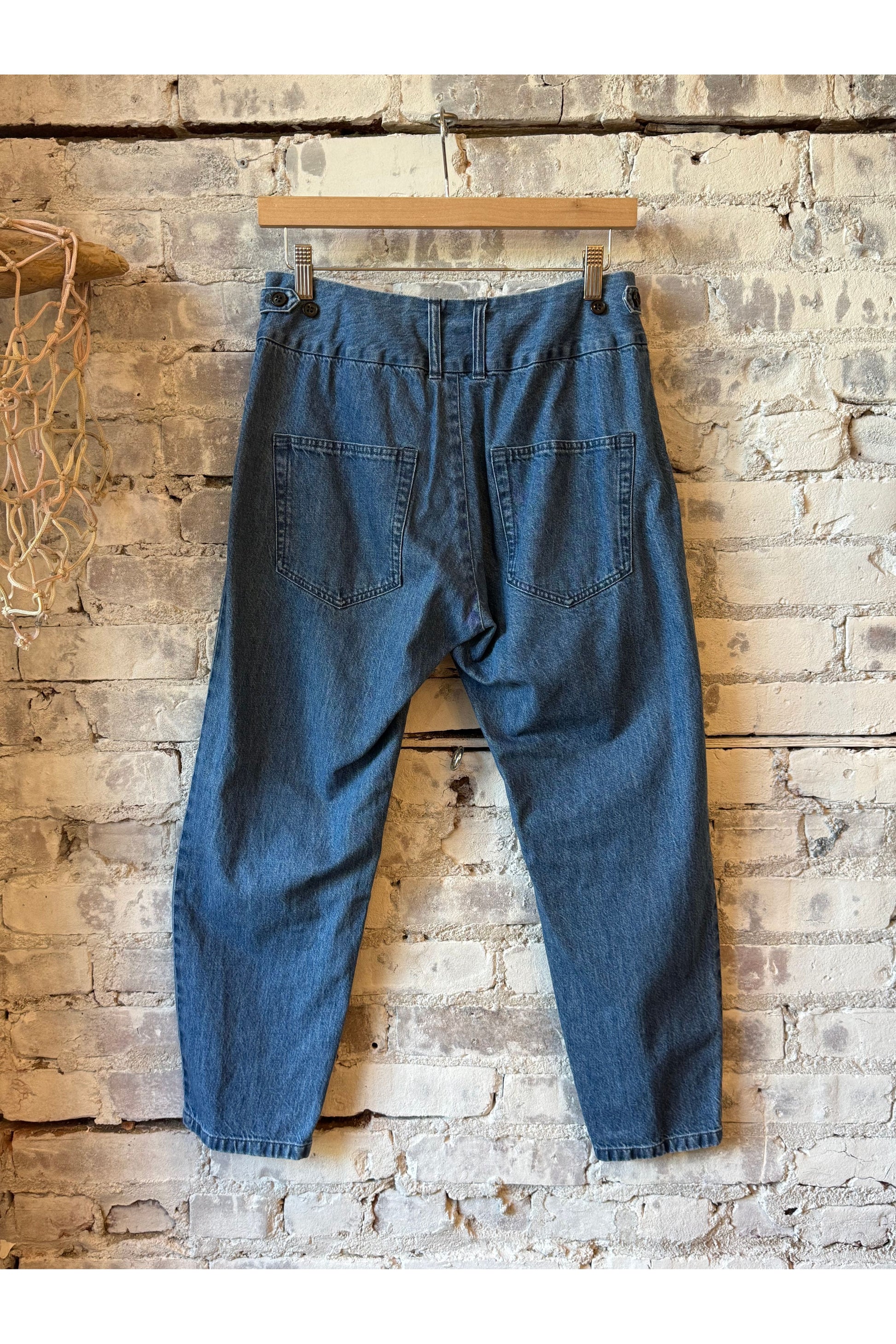 Tapered Denim Pant - Faded Blue - DUNE + SALT