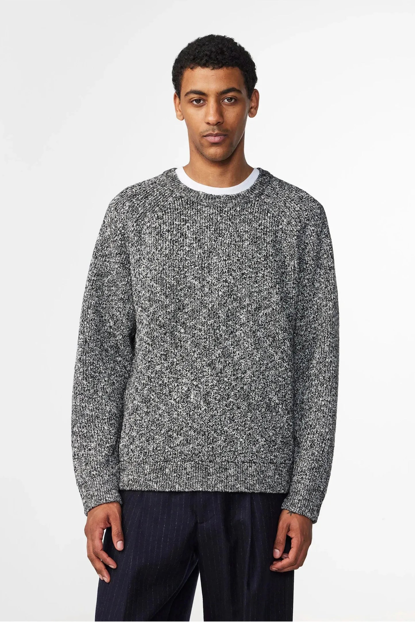 Jacobo Boucle Yarn Sweater - Black - DUNE + SALT