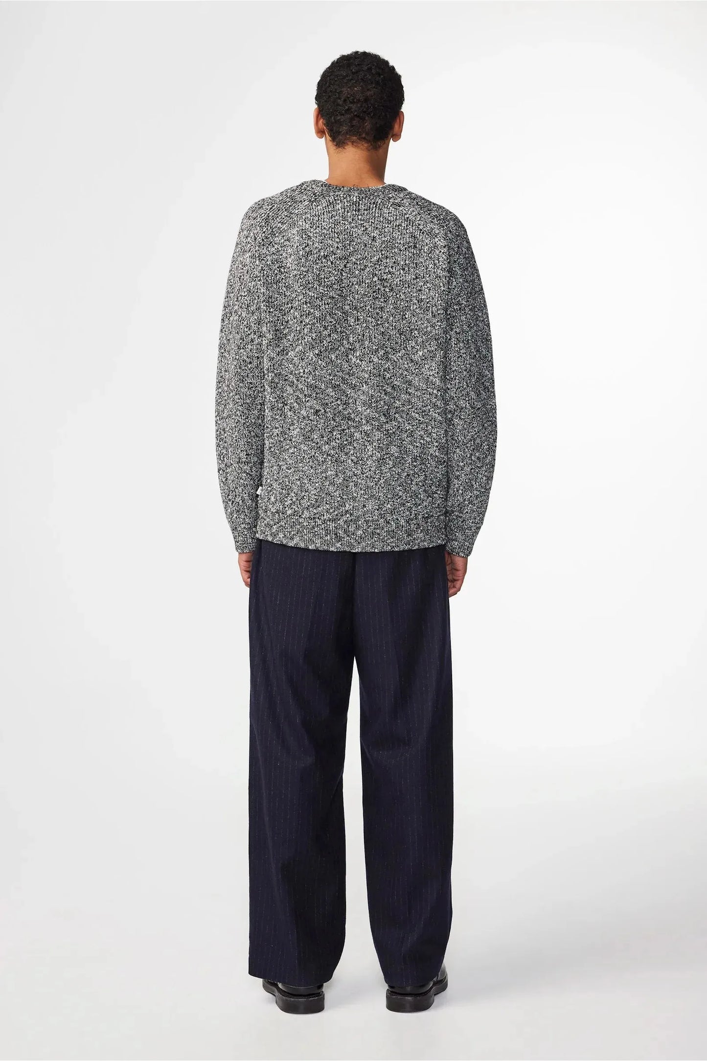 Jacobo Boucle Yarn Sweater - Black - DUNE + SALT