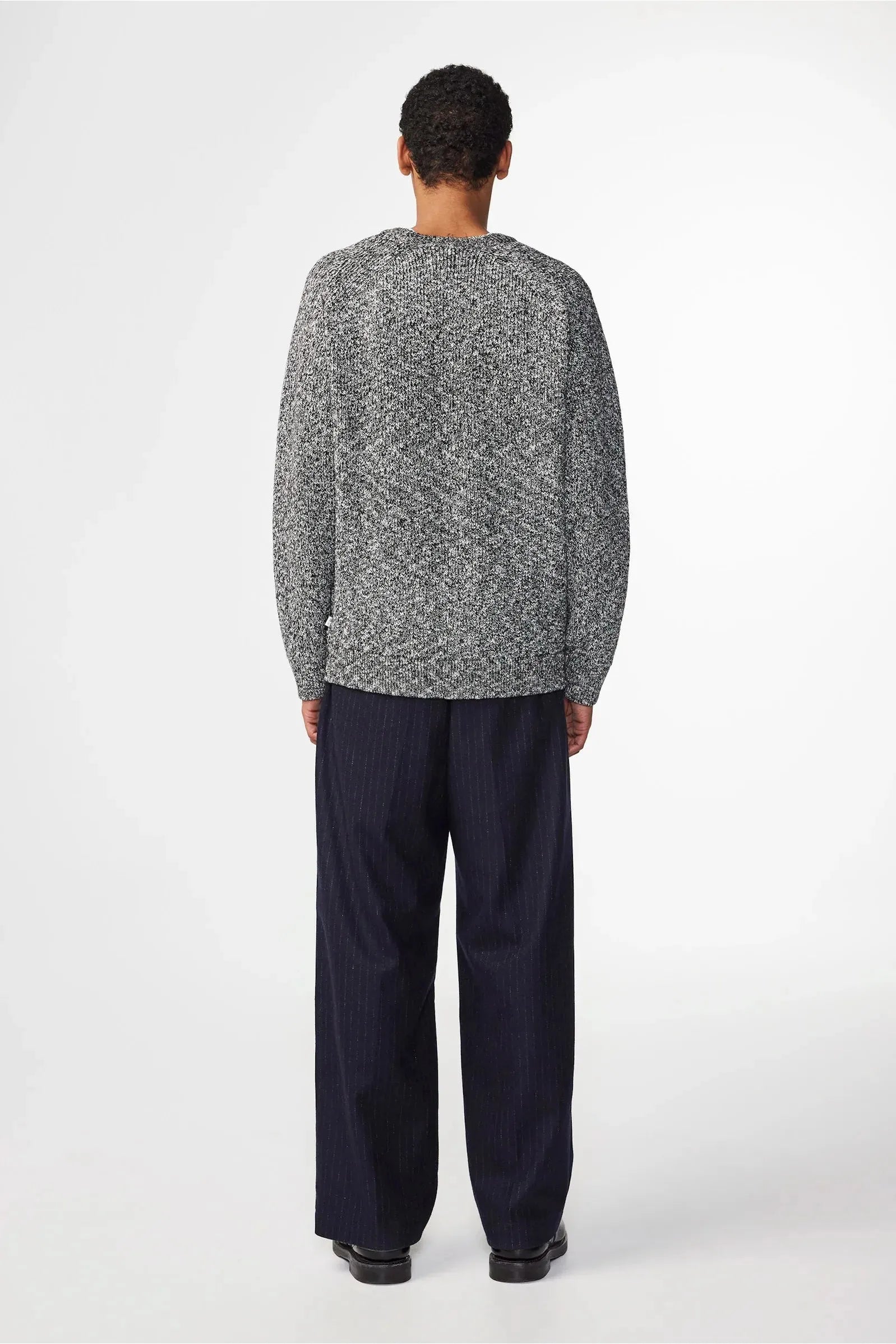 Jacobo Boucle Yarn Sweater - Black - DUNE + SALT