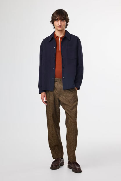 Blaze Organic Cotton Overshirt - Navy - DUNE + SALT