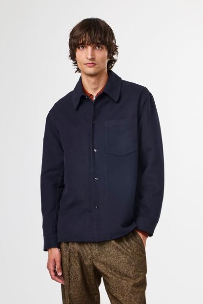 Blaze Organic Cotton Overshirt - Navy - DUNE + SALT