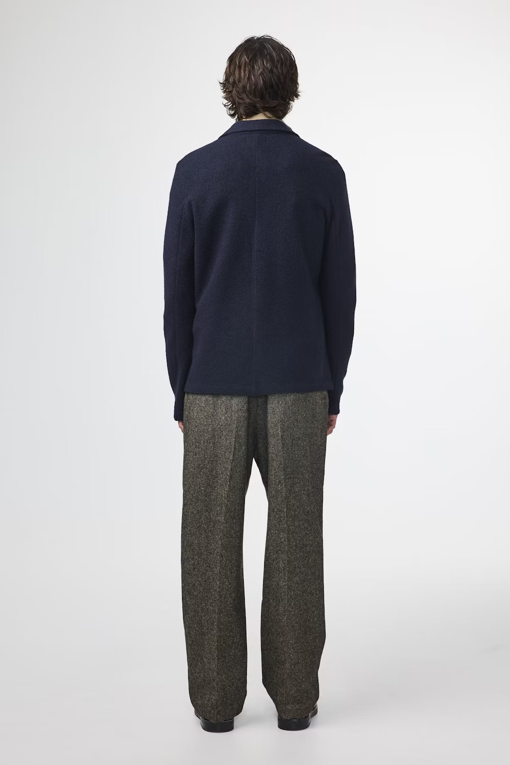 Boiled Wool Blazer - Navy Blue - DUNE + SALT