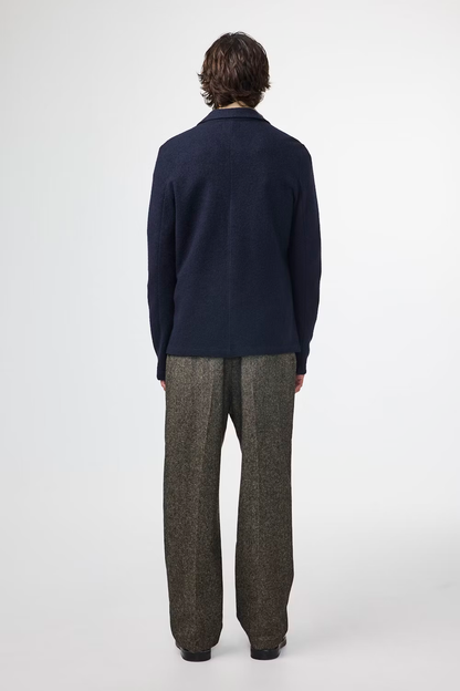 Boiled Wool Blazer - Navy Blue - DUNE + SALT