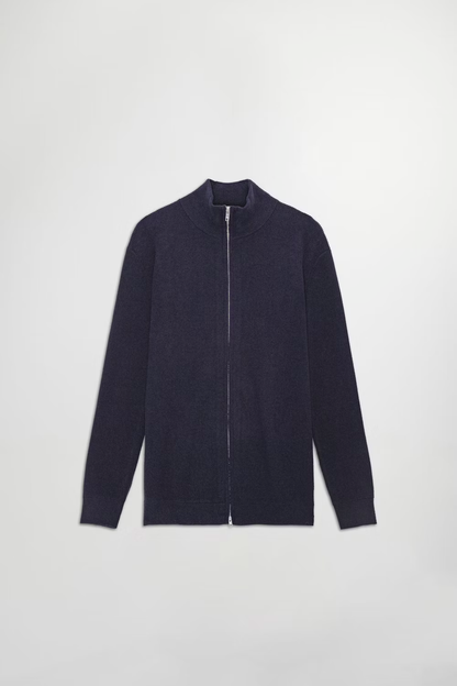 Danny Full Zip Sweater - Navy Blue - DUNE + SALT
