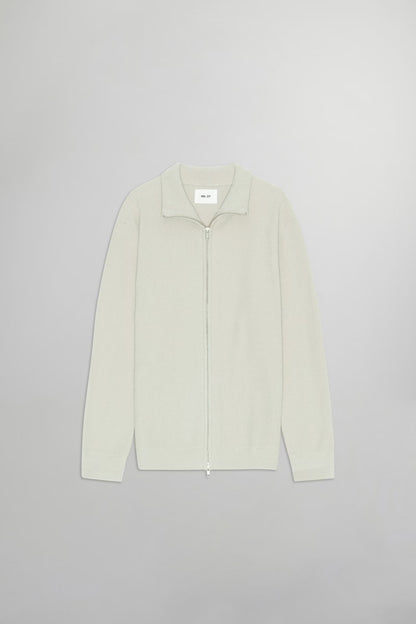 Danny Full Zip Sweater - Ecru - DUNE + SALT