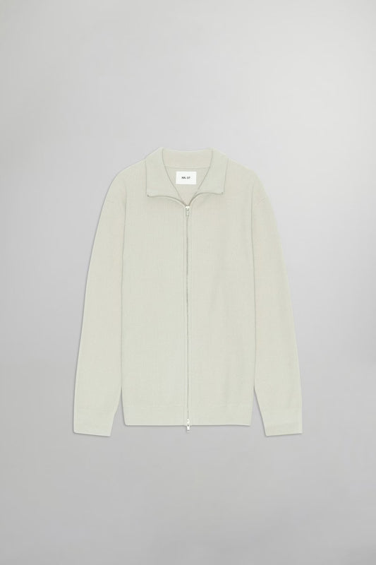 Danny Full Zip Sweater - Ecru - DUNE + SALT