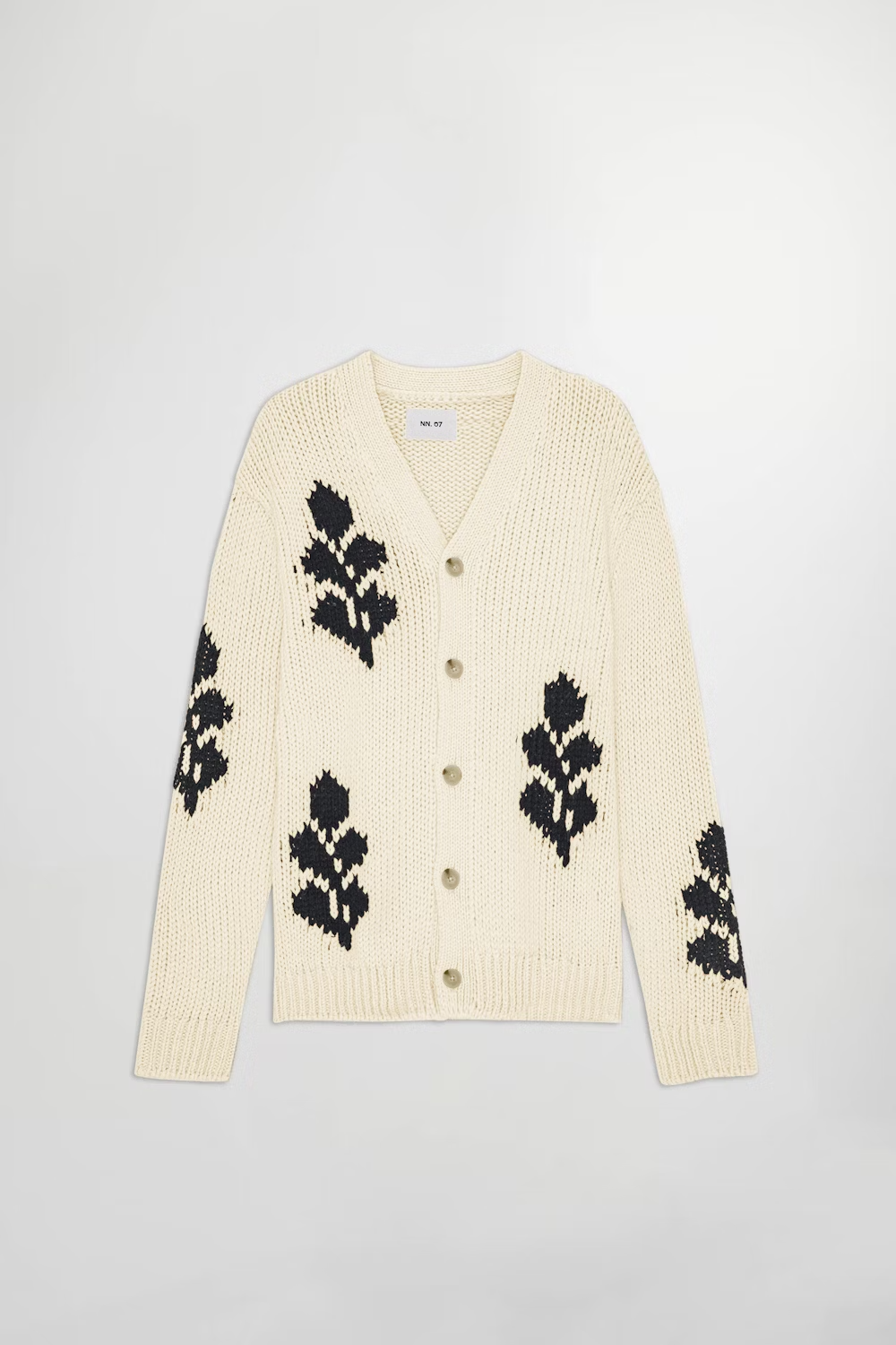 Mika Intarsia Cardigan - Ecru - DUNE + SALT